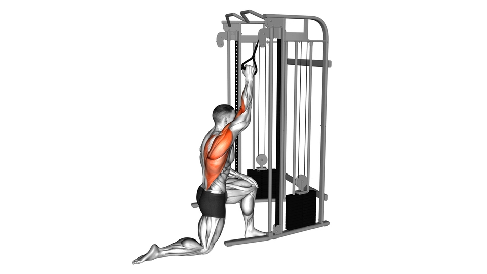 跪姿单臂下拉 | Cable Kneeling One Arm Lat Pulldown