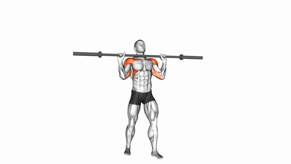 实力举杠铃推举 | Barbell Standing Military Press