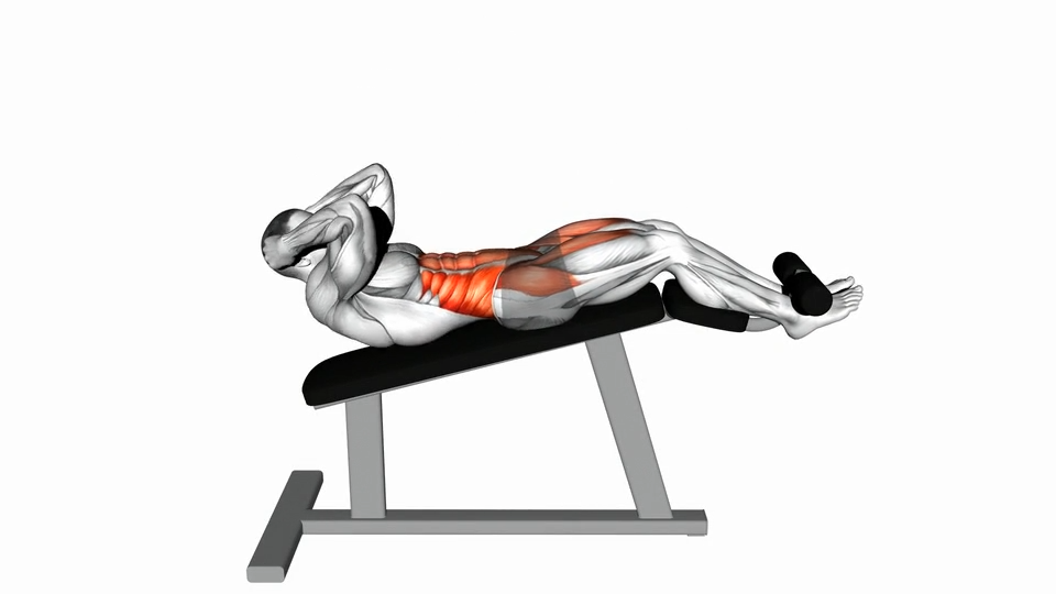 倾斜扭转仰卧起坐 | Incline Twisting Sit-up