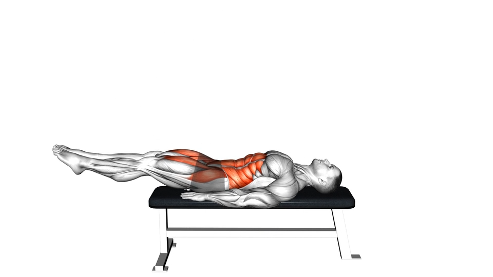 平卧抬腿训练 | Lying Leg Raise Flat Bench