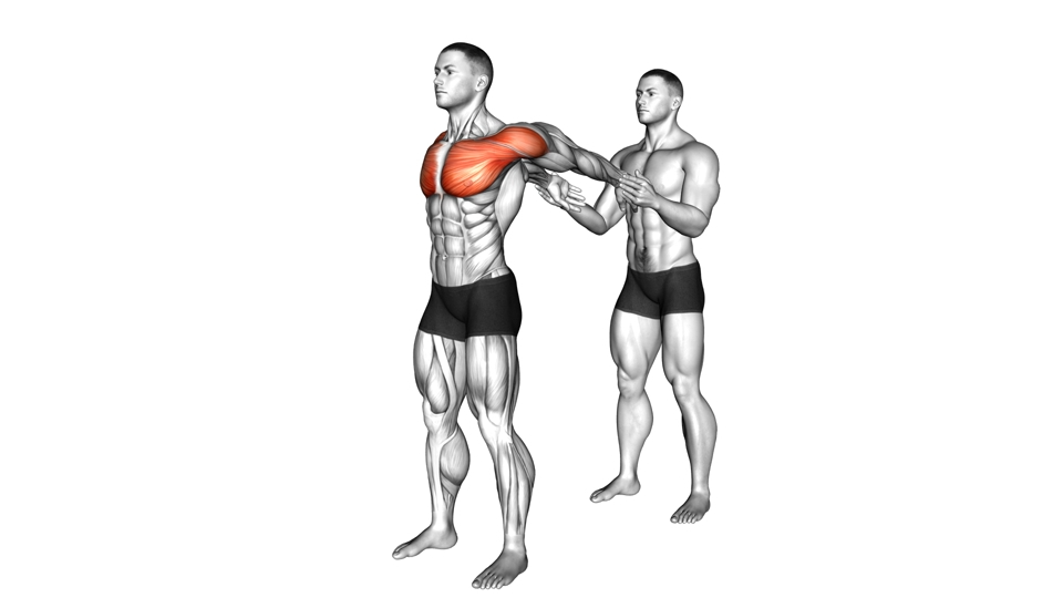 辅助站立胸部伸展 | Assisted Standing Chest Stretch