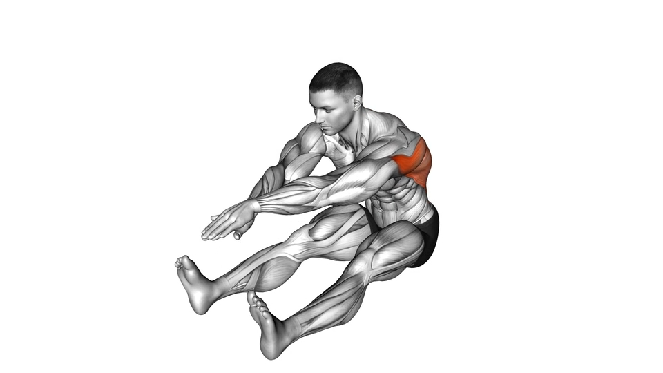 坐姿弯腰背部伸展 | Sitting Bent Over Back Stretch